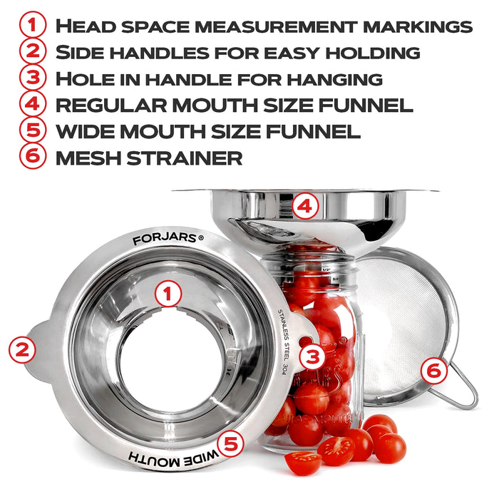 FREE Funnel Set with Your FORJARS Pressure Canner!