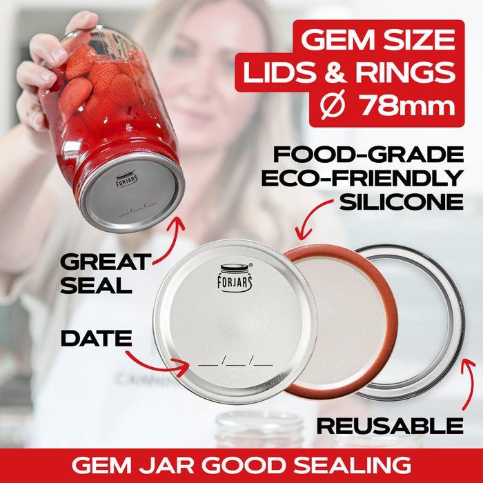 Forjars® - 50 Gem Size Lids