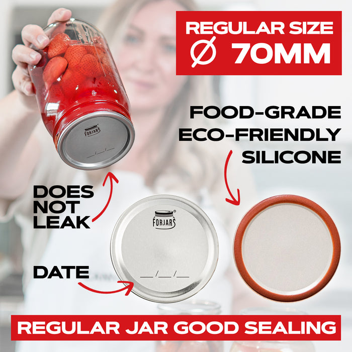 Forjars® - 1000 Regular Mouth Canning Lids