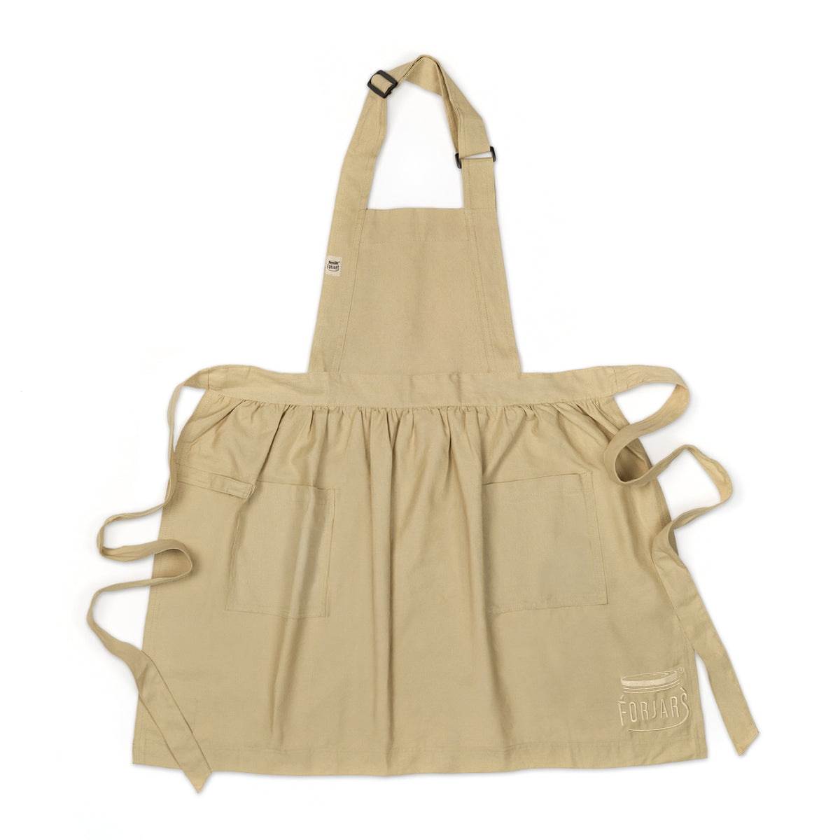 Apron — Adjustable Fit Cotton-Linen & Denim Apron with Pockets, One Size Fits Most, 5 Colors