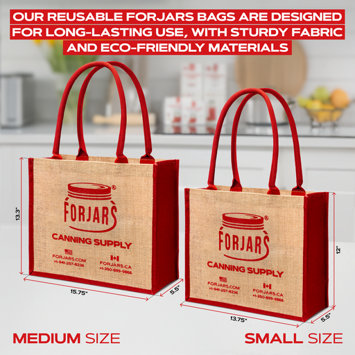 medium and small ForJars canning supply bags for multiple uses