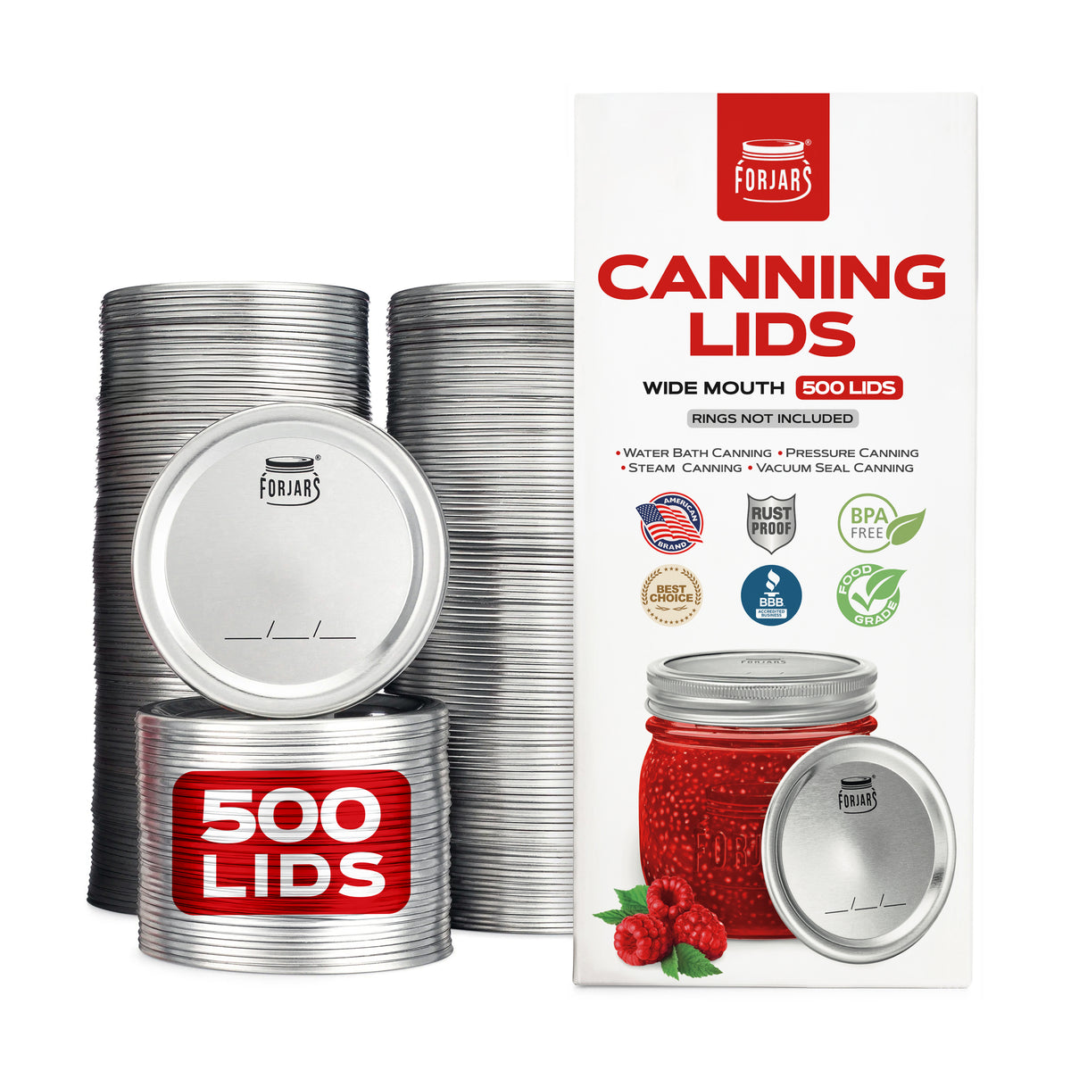 500 Wide Mouth Canning Lids