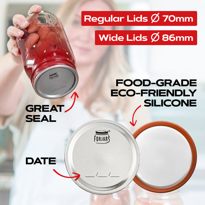 FORJARS® Summer Set – 200 Lids + FREE Jar Opener